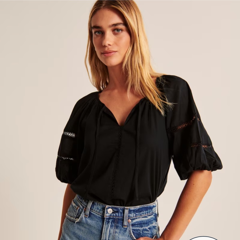 Abercrombie Short-Sleeve BOHO Top